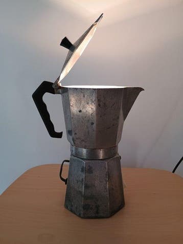 Lampe de table - Aluminium - Espresso, machine à café, lampe