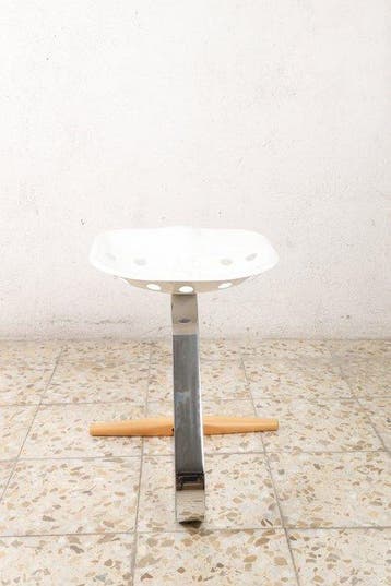 Zanotta - Achille Castiglioni - Tabouret - Mezzadro - Blanc