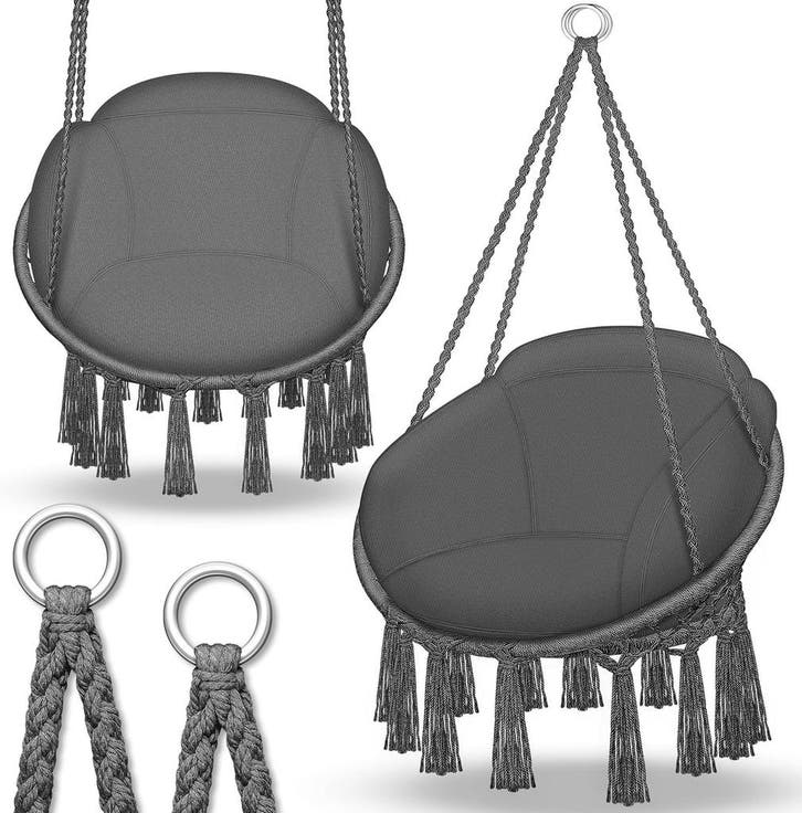 Hangstoel - Binnen & Buiten - Hangschommel - Tot 200kg - Ant, Huis en Inrichting, Fauteuils, Nieuw, Verzenden