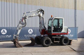 Veiling: Wielgraafmachine Takeuchi TB175W Diesel 49.3kW 2006, Articles professionnels, Ophalen