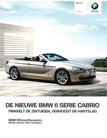 2010 BMW 6 SERIE CABRIOLET BROCHURE NEDERLANDS, Nieuw