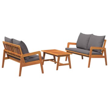 vidaXL Bistroset 3 st Bruin Massief Acacia Hout, Verzenden
