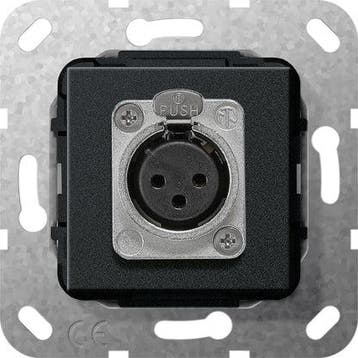 Gira D-Series Prise XLR Élément De Base Noir Mat - 566710, Verzenden