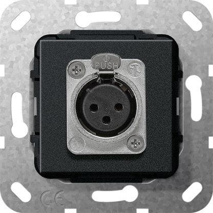 Gira D-Series Prise XLR Élément De Base Noir Mat - 566710, Bricolage & Construction, Électricité & Câbles, Envoi