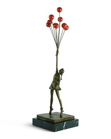 Banksy - after - sculptuur, Girl with Balloons - 54 cm -