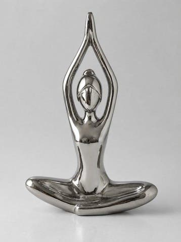 Statue, ceramic statue of Yoga Lady - 48 cm - Céramique