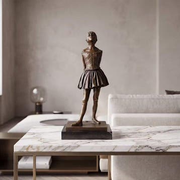 Statue, Jonge danseres 38 cm - 38 cm - Bronze, Marbre