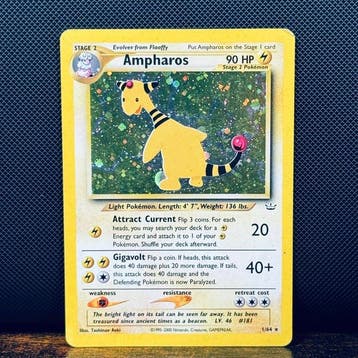Pokémon Card - Ampharos Holo 1 – Pokémon, Nieuw