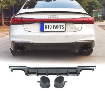 DIFUSEUR AUDI A7 19-23 LOOK RS7 NOIR BRILLANT CHROME, Verzenden