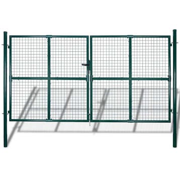 vidaXL Tuinhekwerk met gaasdeur en muurrooster 300x200 cm, Tuin en Terras, Verzenden, Nieuw