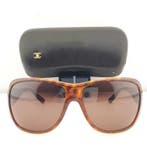 Chanel - Oversized Squared Rims Brown Embellished with, Nieuw