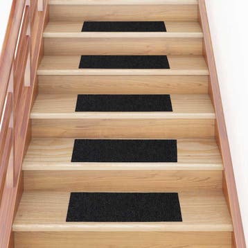 vidaXL Trapmatten Zelfklevend 30 stuks 60x25 cm Zwart, Verzenden