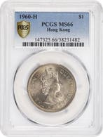 Hong Kong. 1 Dollar 1960 - PCGS MS66, Postzegels en Munten