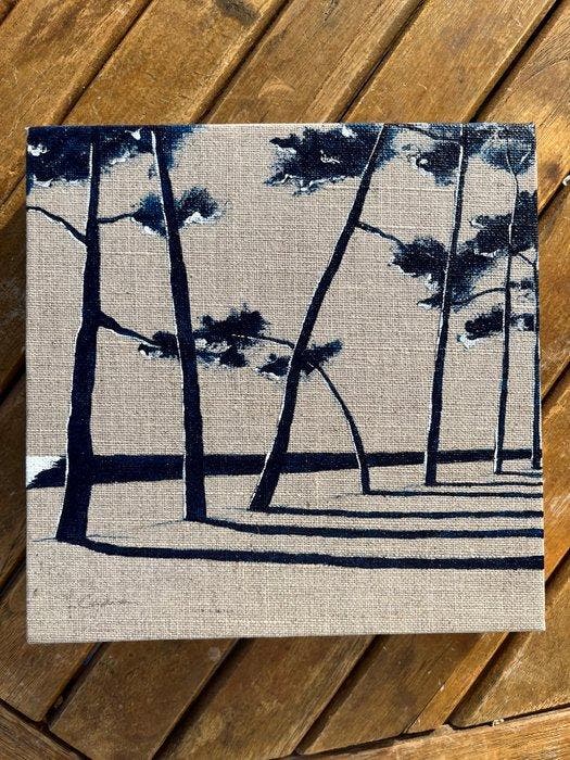 frederic Cadiou - Cap Coz indigo - lin 3D, Antiquités & Art, Art | Peinture | Moderne
