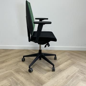 Profim Raya Net 20SL ergonomische bureaustoel, zwart - groen, Ergonomisch, Gebruikt, Zwart, Bureaustoel