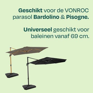 2dekans | VONROC LED Parasolverlichting - 15 lichtstrips -, Ophalen of Verzenden, Nieuw