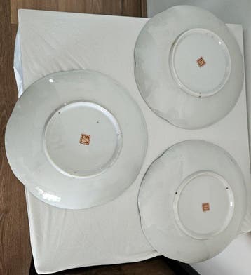 3 Imari Arita Hizen borden - Assiette - Céramique, Antiek en Kunst