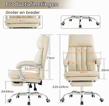 Ergonomische Bureaustoel -  Office Chair - Gamestoel - Volwa, Huis en Inrichting, Verzenden, Nieuw