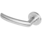 Intersteel enkele deurklink Blok links op rond rozet rvs, Nieuw