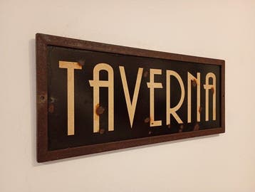 Marchesin insegne Rovigo - Ijzeren uithangbord Taverna -