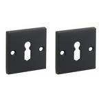 Set van twee sleutelplaatjes Bauhaus mat zwart, Nieuw, Overige materialen