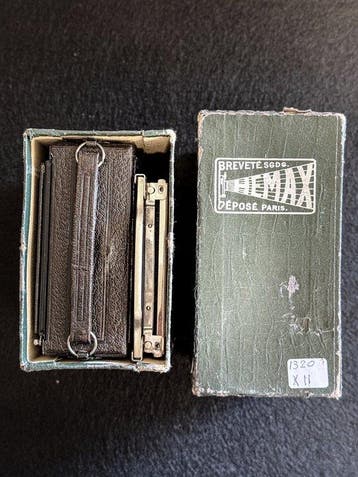 Hemax 9×12 folding plate camera, made in France, equipped, Nieuw