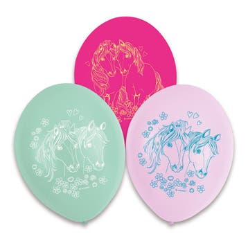 Ballonnen Paarden 22,8cm 6st, Verzenden