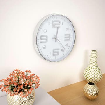 vidaXL Wandklok 30 cm zilverkleurig, Verzenden