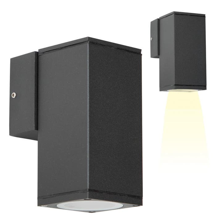 Wandverlichting modern Kevin Muurlamp Zwart, Tuin en Terras, Buitenverlichting, Verzenden