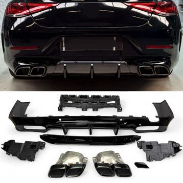 Geschikt voor Mercedes C257 CLS diffuser + uitlaatstukken (Z, Verzenden, Nieuw