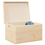 vidaXL Houten kist met deksel&handvatten 40x30x23cm massief, Doe-het-zelf en Bouw, Kratten en Dozen, Verzenden, Nieuw