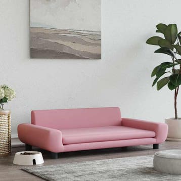 vidaXL Hondenmand 100x54x33 cm fluweel roze, Verzenden, Nieuw