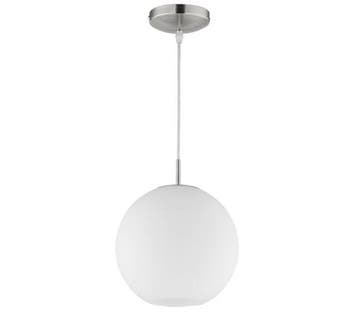 Trio MOON hanglamp | E27 Fitting | nikkel mat met wit | Ø 25, Verzenden, Nieuw