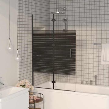 vidaXL Douchewand inklapbaar 80x140 cm zwart, Verzenden