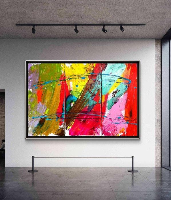 Caliendo Gianluca  Linfame21  - Explosion, Antiquités & Art, Art | Peinture | Moderne