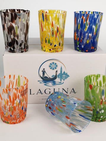 Secoloventesimo - Drinkservies (6) - LAGUNA - Glas - 6 Goti
