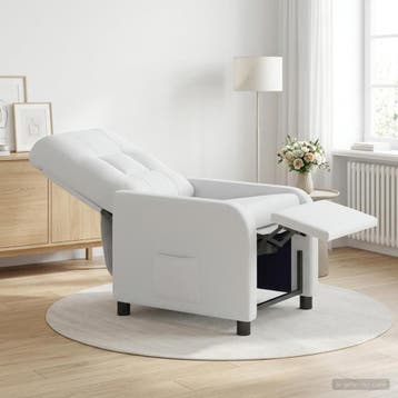 vidaXL Recliner Wit Stof, Verzenden, Nieuw