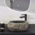 Waskom BWS Stone 30-35x15x12 cm Riviersteen Grijs, Ophalen of Verzenden, Nieuw, Overige typen