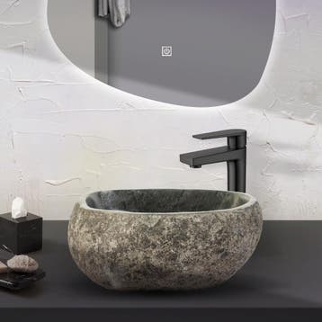 Waskom BWS Stone 30-35x15x12 cm Riviersteen Grijs, Ophalen of Verzenden, Nieuw, Overige typen