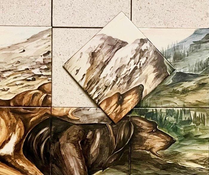 Panneau - Céramique - Ensemble de 18 pièces, Antiquités & Art, Antiquités | Verre & Cristal