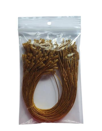 100 labeltouwtjes -  kerstbalhaakje - GOUD (Leuke extras), Verzenden, Nieuw