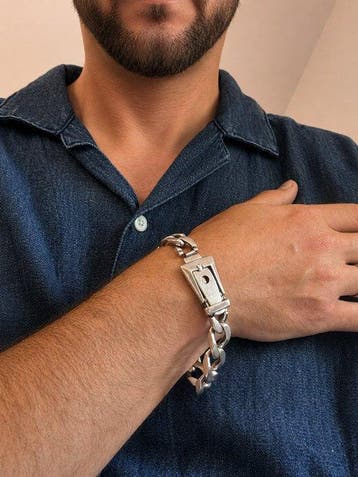 Zonder minimumprijs - Armband Zilver - 24 cm, 95 gram!, Handtassen en Accessoires, Armbanden, Nieuw