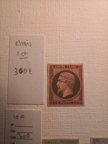 France 1850 - essais Emission Napoléon III - Yvert et
