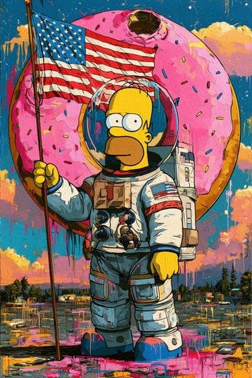 Iconica - Space Homer & The Giant Donut - unique 1/1 XXL