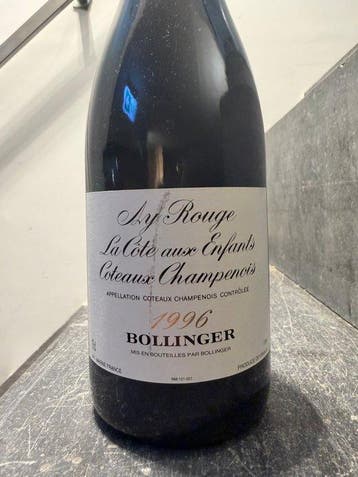1996 Bollinger, Ay Rouge La Cote aux Enfants Coteaux, Verzamelen, Wijnen, Nieuw