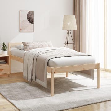 vidaXL Seniorenbed massief grenenhout wit 75x190 cm, Verzenden