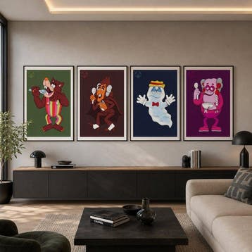 Kaws (1974) - KAWS x MONSTERS Limited Édition 4 poster