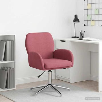 vidaXL Draaistoel 54 x 58 x 90 cm Wijnrood Stof, Verzenden, Nieuw
