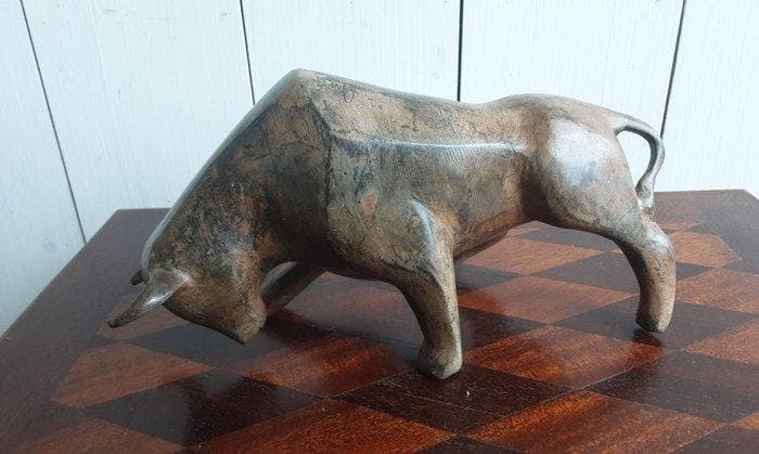 P. Chenet - Figuur - Stier - 23 cm - Brons, Antiek en Kunst, Curiosa en Brocante