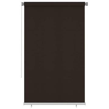 vidaXL Rolgordijn voor buiten 145(B)x230(H) cm HDPE bruin, Verzenden, Nieuw